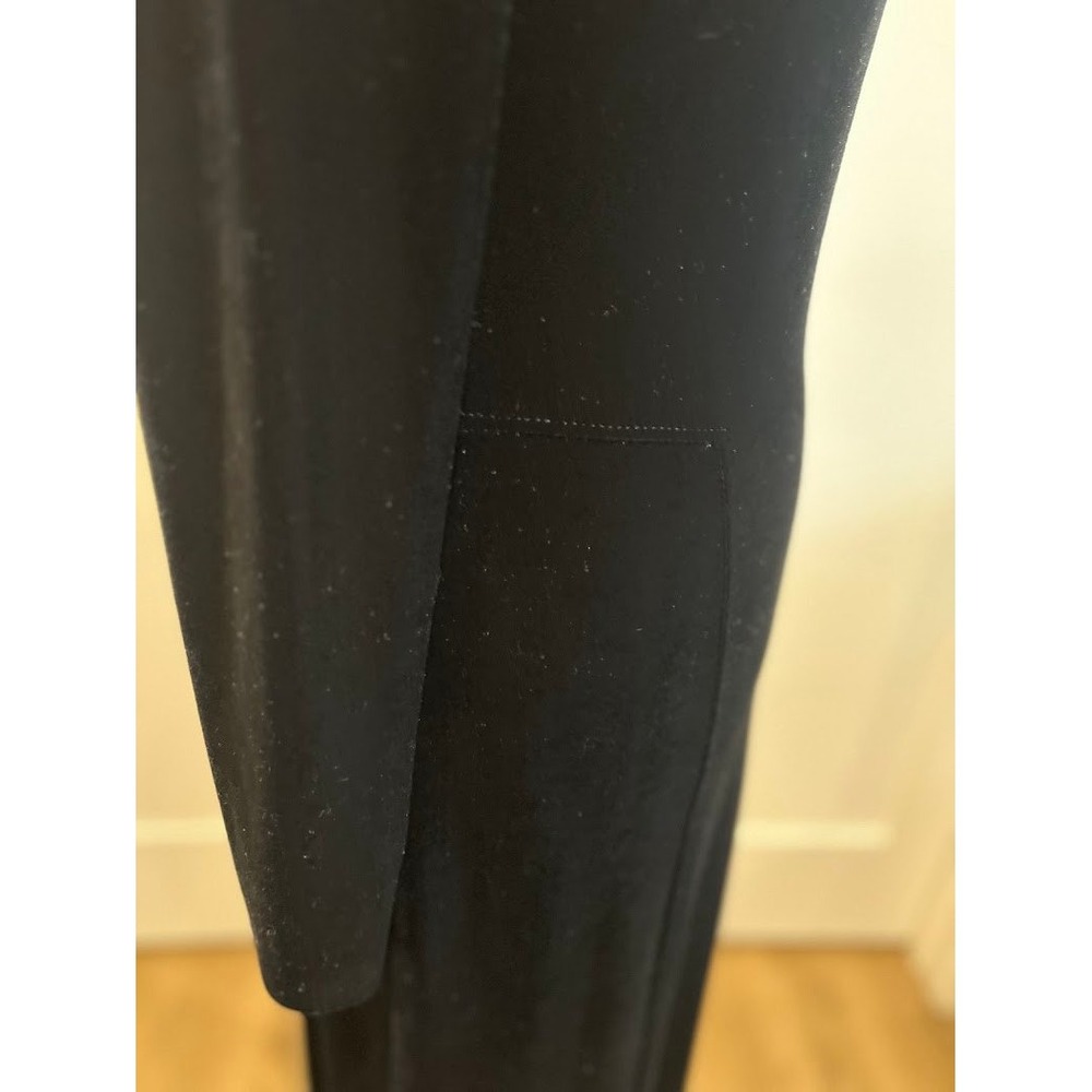 Giorgio Armani Collezioni Black Velvet Maxi Dress Long Sleeve V-Neck Vintage SZ6 - Picture 5 of 8